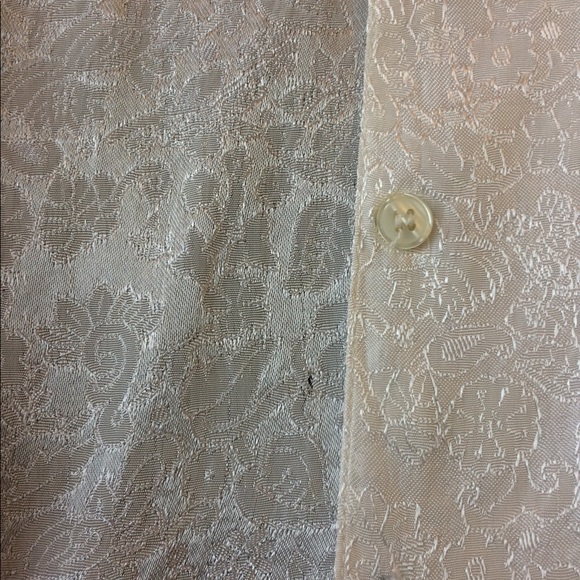 Vintage Shiny Floral Paisley Button Up Blouse - Picture 4 of 5